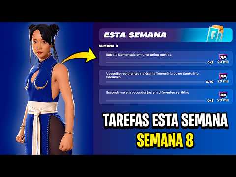 COMO COMPLETAR TODAS AS MISSÕES TAREFAS ESTA SEMANA SEMANA 8 - Fortnite