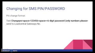 Retailer Sim Loadcentral Sms Pin Change