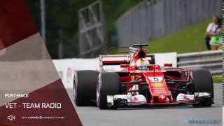 Vettel's team radio after race - Austrian GP 2017