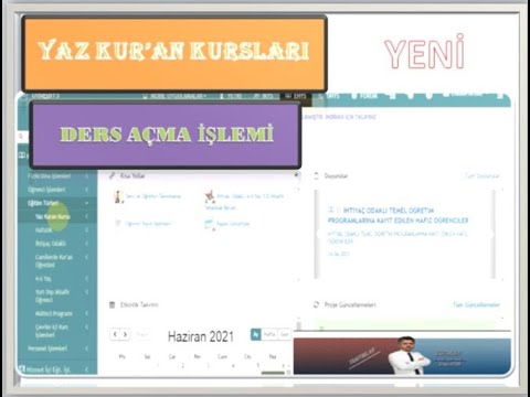 YAZ KURAN KURSU DERS AÇMA İŞLEMİ _YENİ_CAMİLERDE VE KUR’AN KURSLARINDA AYRI İKİ ÖRNEK VE BİLGİLERLE