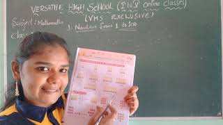 VERSATILE HIGH SCHOOL MAHABUBABAD// 1ST MATHS NUMBERS FROM 1 TO 100