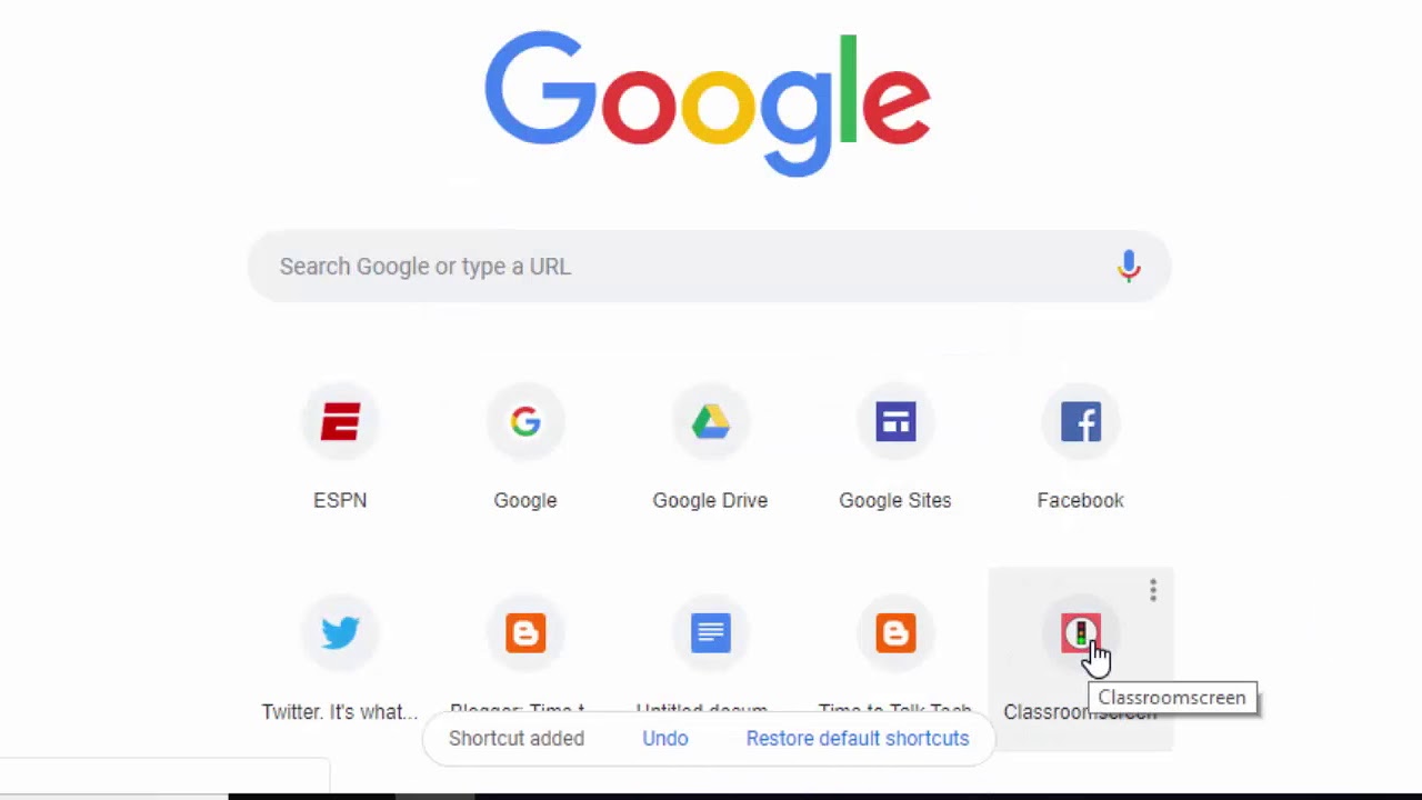 how to add icon to google chrome homepage