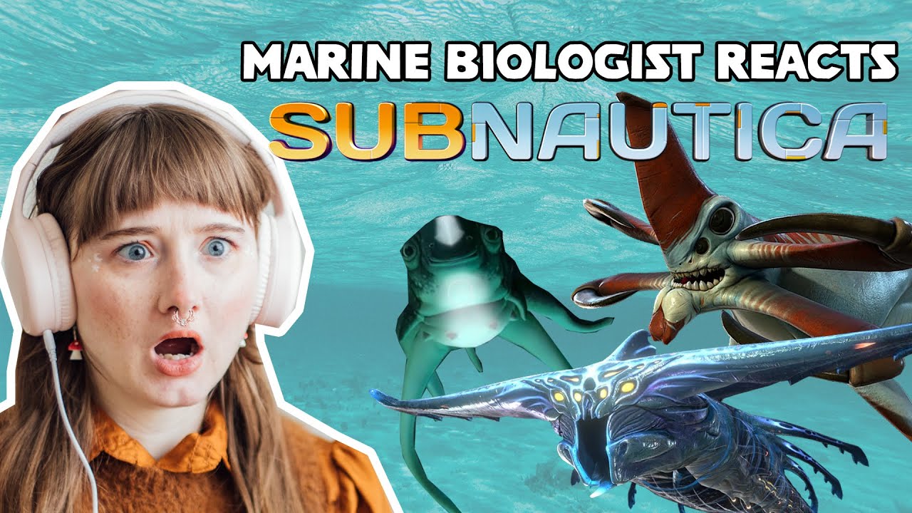 Реакция морского биолога на левиафанов и других существ из Subnautica