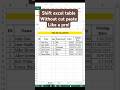 Move Excel Table Without Cut & Paste | Shift Key Dragging Trick