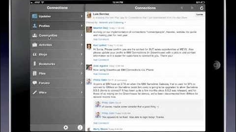 Demo: IBM Connections Native App for the iPad