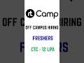 🔥 Off Campus Hiring for Freshers | 12 LPA Package 😱 | Apply Now