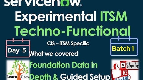 ITSM Batch 1 | Day 5 | Foundation Data - Guided Setup #Shorts #Short