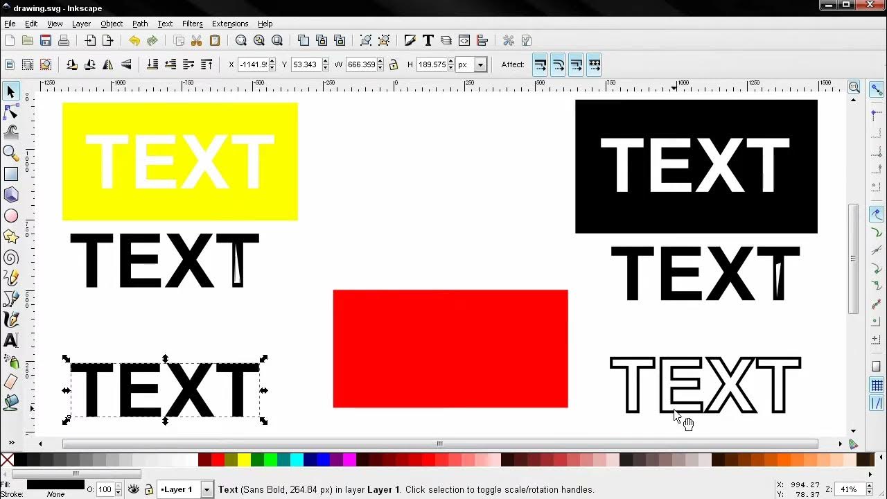 Cut Out Text - Inkscape tutorial - YouTube