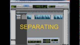 Separating / Cutting / Splitting in Pro Tools LE 8 with Windows Key Commands