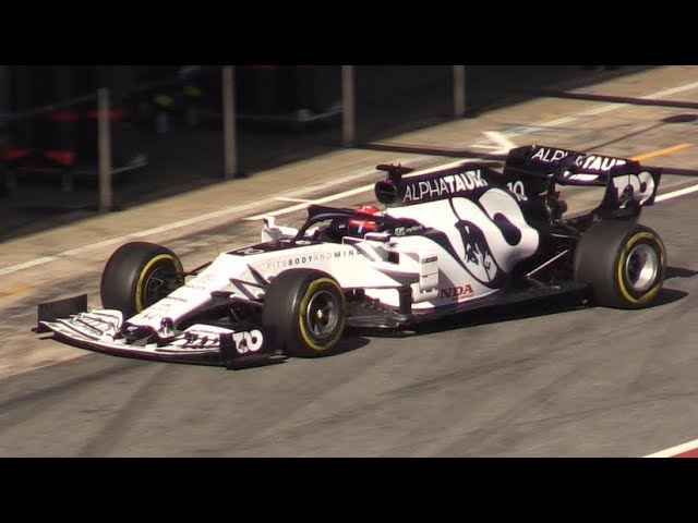 2020 Alpha Tauri AT01 F1 Honda V6 Powered Car in Action at