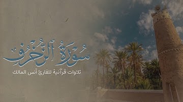 تلاوة سورة الزخرف  للقارئ أنس بن صالح المالك من ليالي رمضان لعام ١٤٤٤