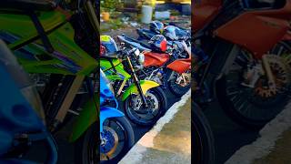 Kumpulan kawasaki ninja 2 tak hedon #kawasaki #2stroke #hedon #ninjarr150 #ninjass #reels #fyp