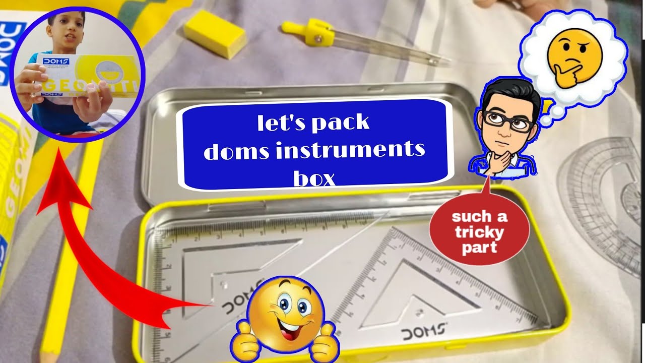 Dom's D Shape Ruler Assembling doms mathematical drawing instruments box #doms #geometrybox ...