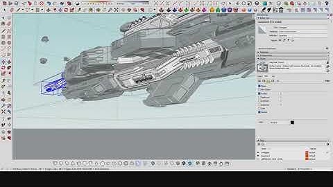 Google Sketch Up Spaceship Modeling - Heavy Assault Ship Part 8