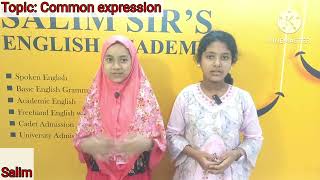 Husna and Shohra with their stunning presentation on the topic " Common Expressions"