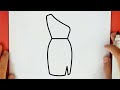 كيفية رسم فستان سهل خطوة بخطوة / رسم فساتين / رسم بنات / رسم سهل /تعليم الرسم / Drawing dresses