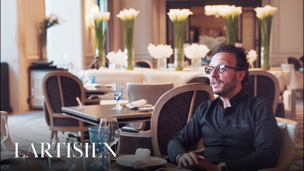 Chef Simone Zanoni's culinary world at the Four Seasons George V Hotel.
