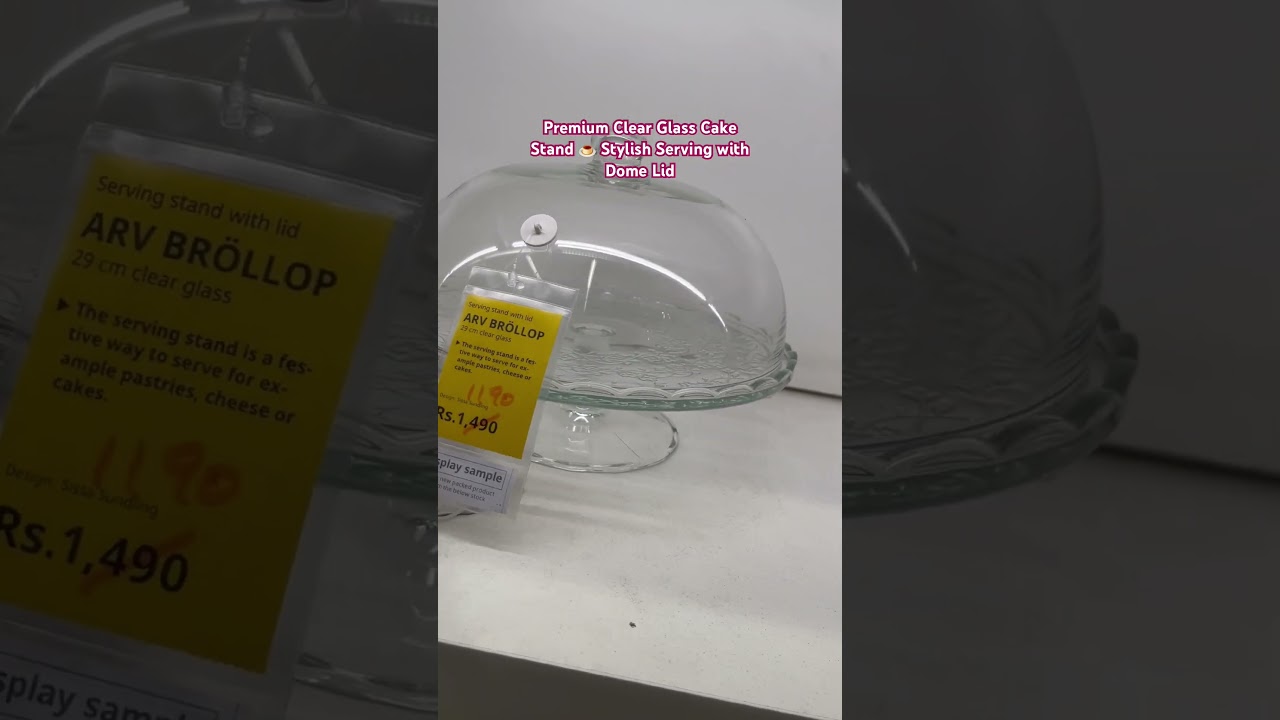 Elegant Glass Cake Stand with Lid 🍰✨ | Perfect Dessert Display| ikea| by walkinthrough