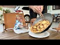 Chef bibi helps dad cook a simple dish from potatoes tomatoes and eggs but very delicious