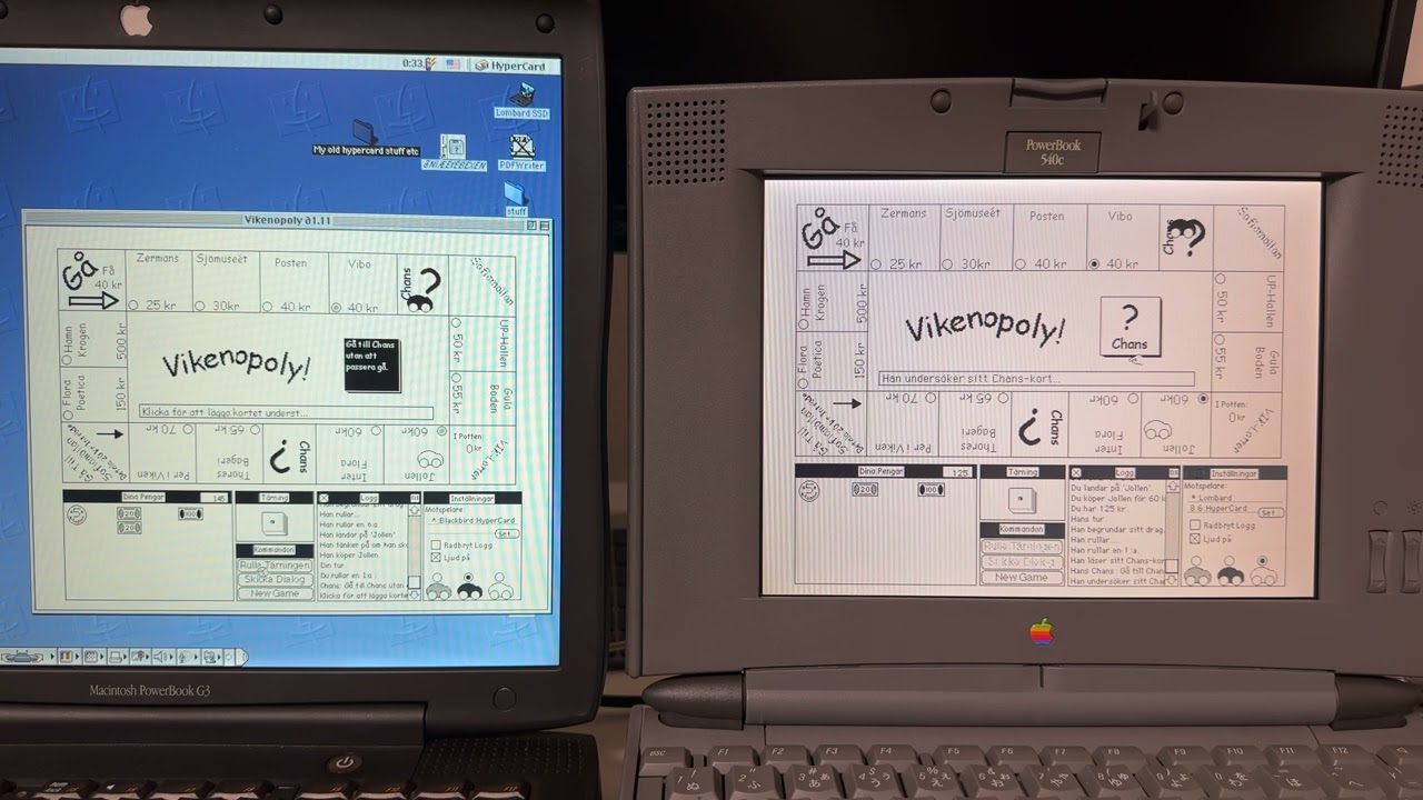 Networked Monopoly Clone written in HyperCard