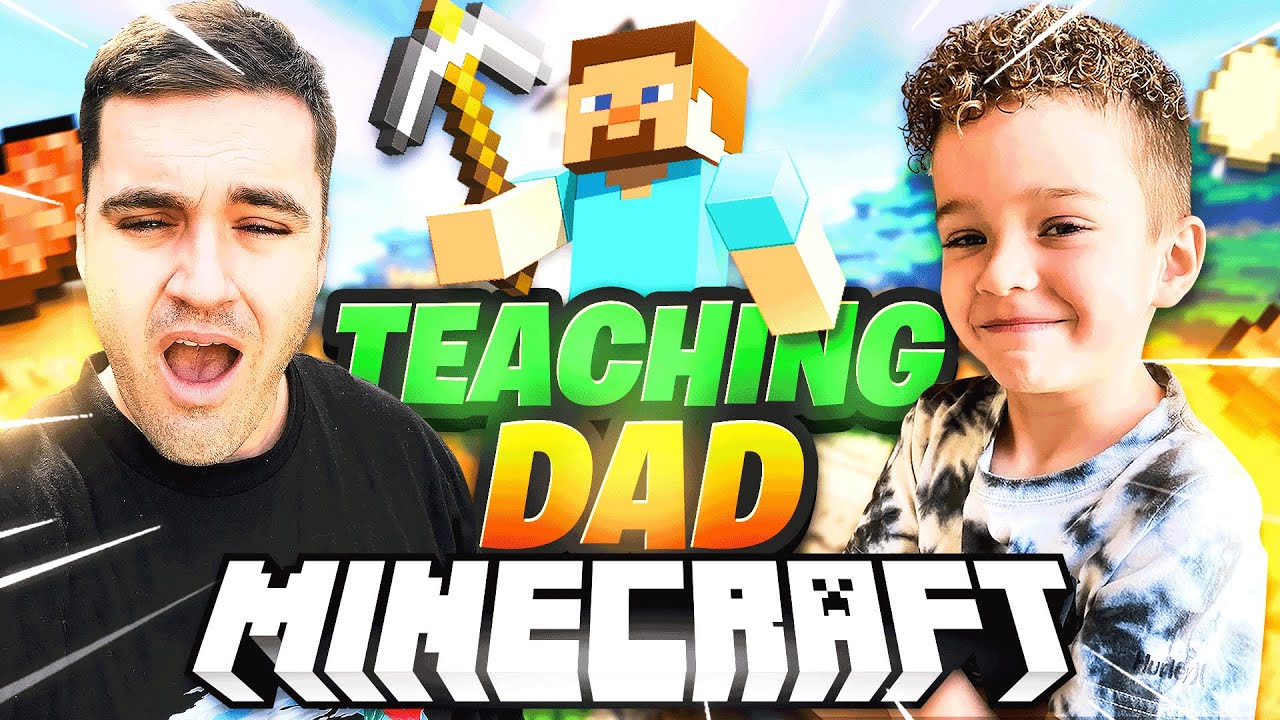 7 Year Old RowdyRogan Teaches DAD how to Play *MINECRAFT* - YouTube