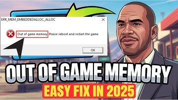 Los de GTA 5-geheugenfout op | Start het spel opnieuw op | GTA 5 Mods-fout oplossen 2025