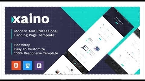 Xaino - Responsive Bootstrap 4 Landing Template | Themeforest Templates