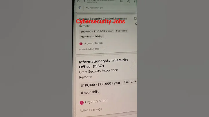 Cybersecurity Jobs "Urgently Hiring" #cybersecurity #grc #riskmanagement #riskmanagementframework
