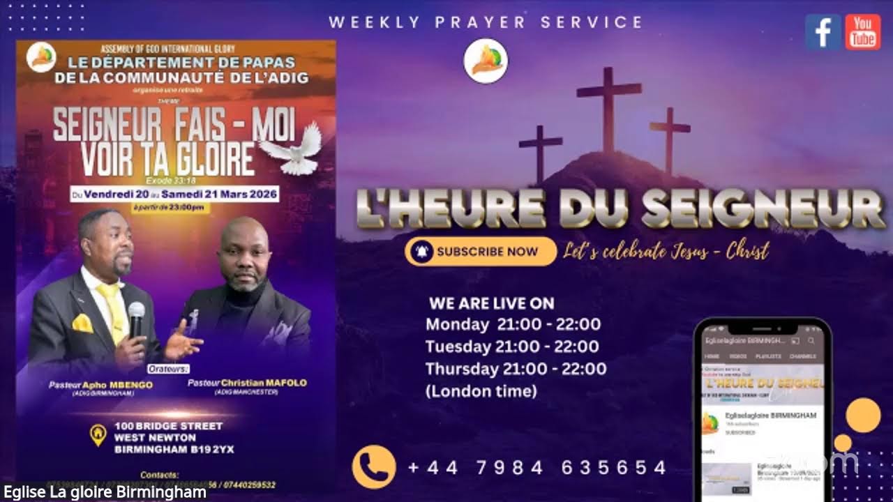 Eglise La gloire Birmingham, Dimanche le 01/03/2026