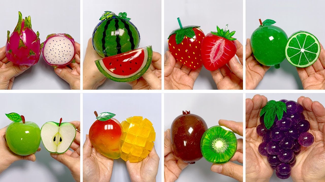 Fruits Squishy🍉🍓🍋🥝🍏🥭🍇🍌🥑DIY with Nano Tape