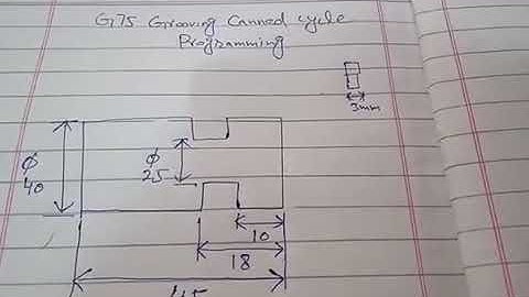 G75 Grooving canned cycle programming part1