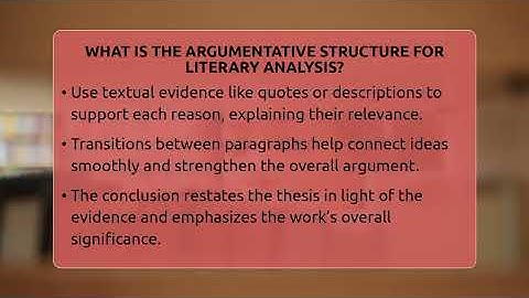 What Is The Argumentative Structure For Literary Analysis? - The Prose Path