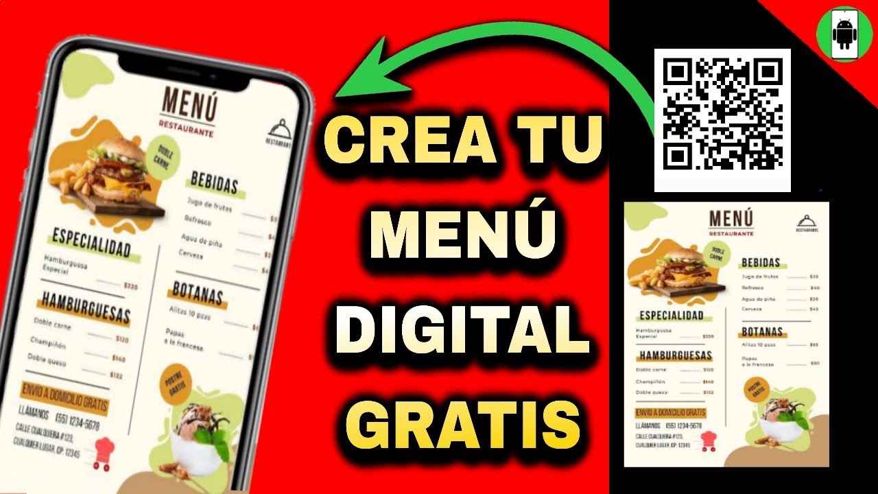 como crear CÓDIGO QR CARTA Restaurante/como hacer un Menú digital con ...