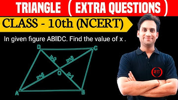 In given figure, AB || DC. Find the value of x.