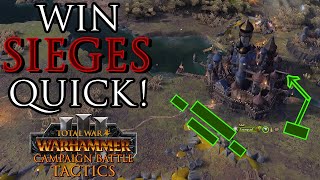 How to easily WIN Sieges QUICK! - Warhammer 3 Campaign Battle Tactics