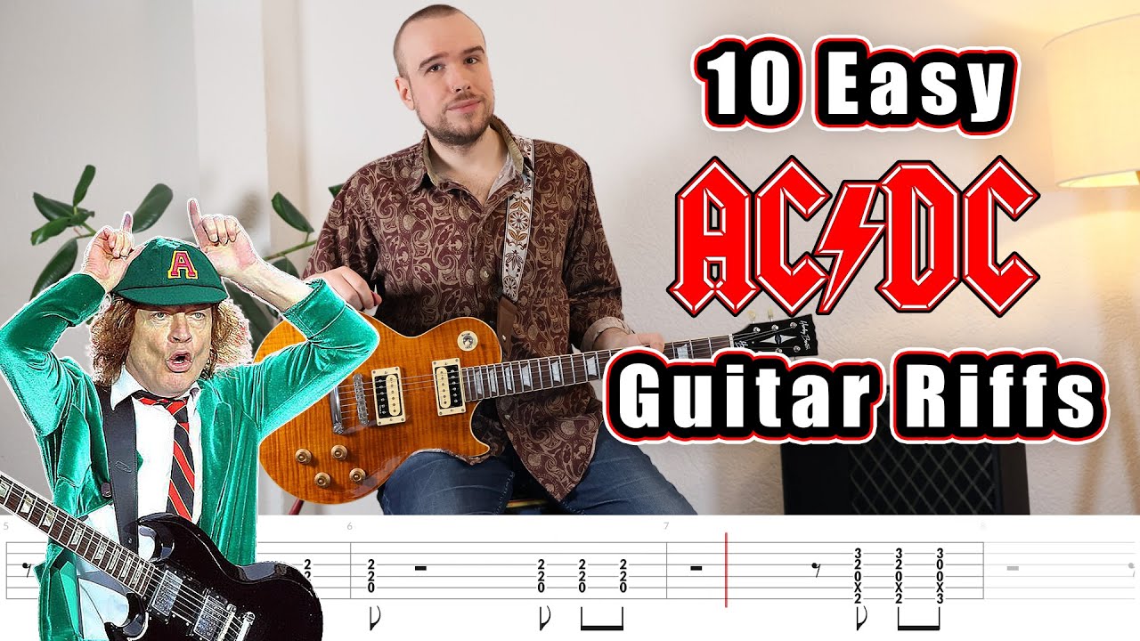 10 Easy AC/DC Riffs (with Tabs) - YouTube