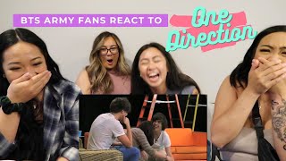 MY FRIENDS INTRODUCE ME TO 1D | BTS FANS REACTION VIDEO - x factor, behind the scenes, fun prank