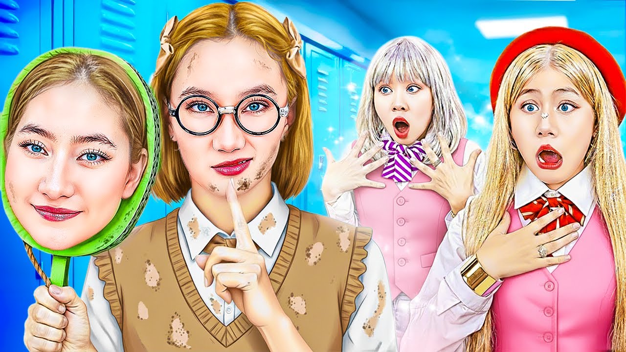 أول يوم للصّ [اللص المفلس] في مدرسة غنية! تم استبدال الطالب الفقير بفتاة سيئة