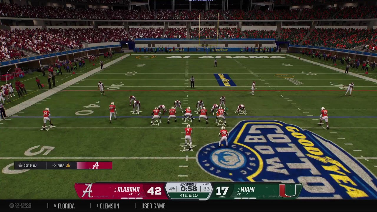 Alabama vs Miami (Playoffs rd3)