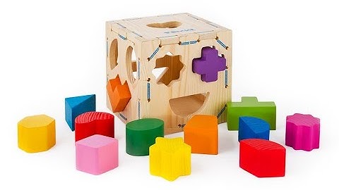 Learn shapes for kids with Melissa & Doug shape sorting cube classic toy | shapes compilation|...