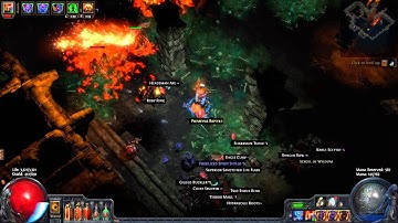 Path of exile -  Crematorium 76 Map Boss Only - Dual Flame Totem