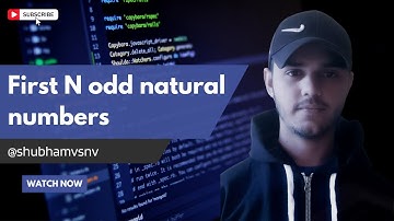 Java Program to print first N odd natural numbers by @SalesforceForFreshers