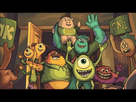 Happy Colour - Colour by Number. Disney Monsters, Inc 👹💚👾 - The Oozma Kappa Arriving In Style 💚🧢👹👾👏👽