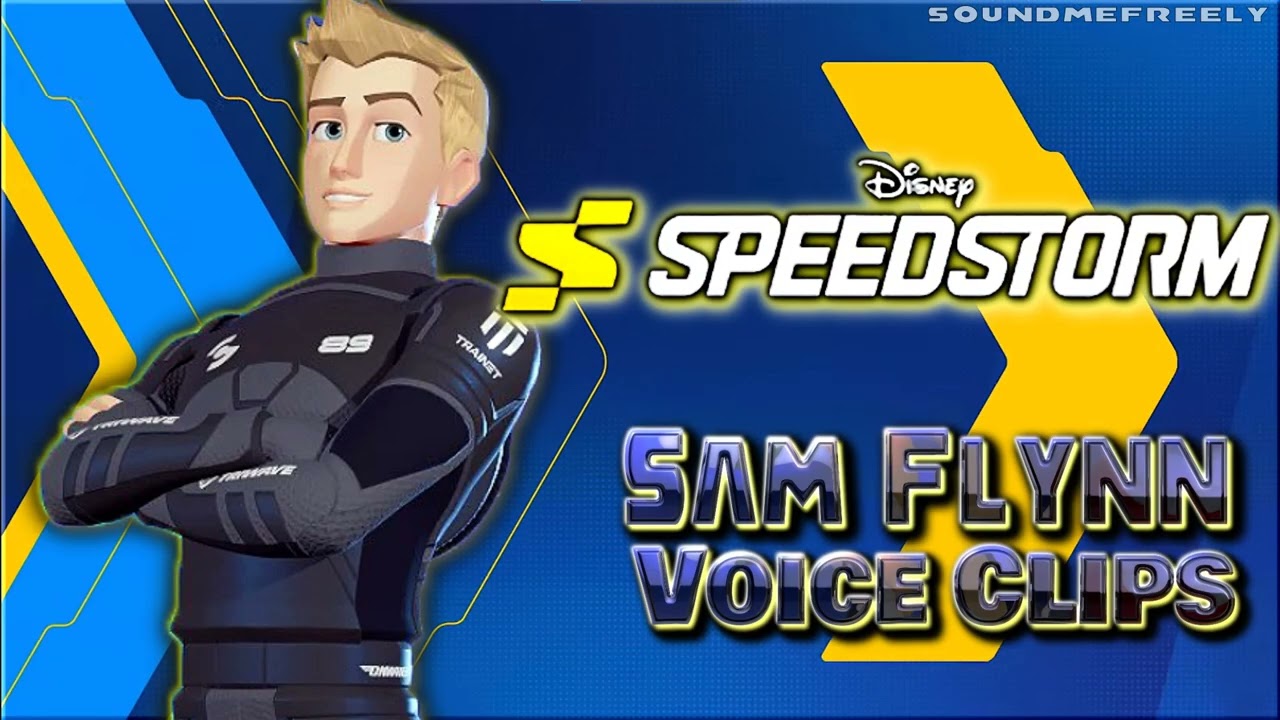 All Sam Flynn Voice Clips • Disney Speedstorm • All Voice Lines • 2025 (Ross Thomas)