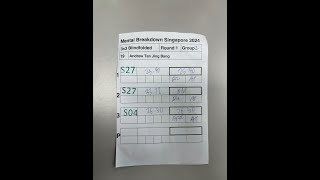 25.40 [PR] & 26.50 Official 3BLD Singles - Mental Breakdown Singapore 2024 by Andrew Tan 35 views 8 days ago 1 minute, 33 seconds