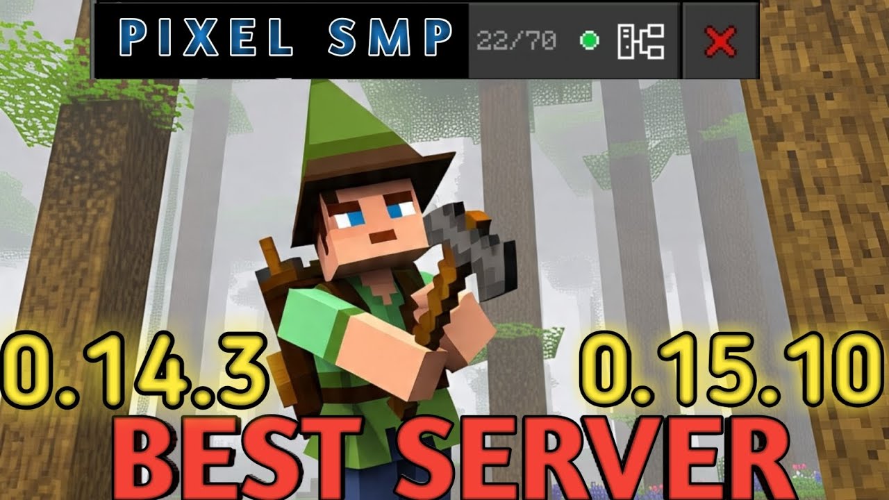 Best Server For Minecraft 0.15.10 & 0.14.3🤯|| Pixel Smp || AloneEagle ...
