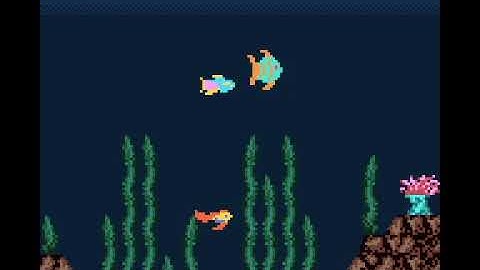 Tetris DX CGB GBC Fish Pond Screensaver Extended 20 Minutes 60fps