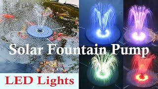 NEW 2022 Solar Fountain Pump AMZtime🌞Floating LED Lights Review☀