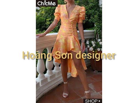 Dạy cắt may cớ bản:hướng dẫn cách cắt đầm cổ tim vạt chồng xòe đuôi công theo mẫu|Hoàng Sơn designer