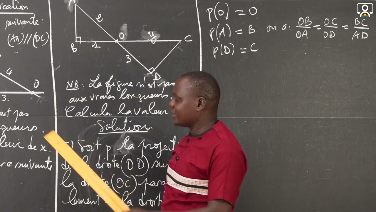 Exercice - 3e - Maths - Géométrie : Rapport de projection 1/1